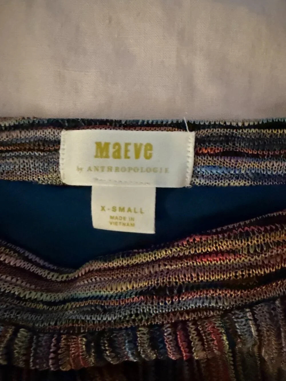 NWT Maeve Anthropologie Multicolor Space Dye Knit Maxi Skirt XS